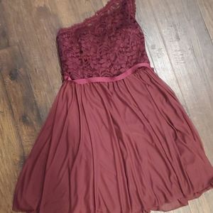 Burgundy dress